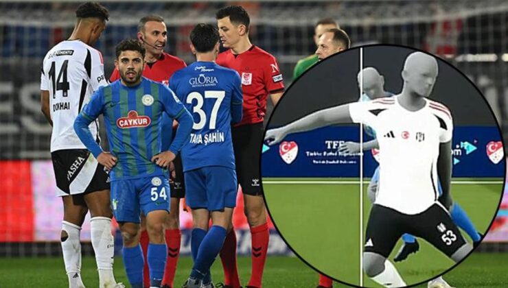 90+4'te VAR devrede! Çaykur Rizespor-Beşiktaş maçına damga vuran pozisyon…