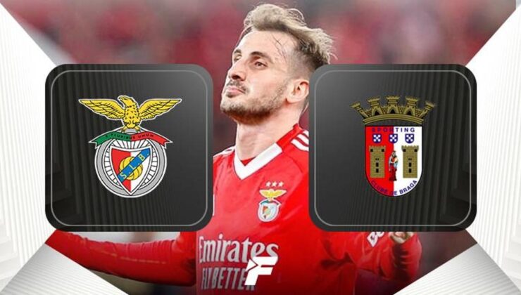 Benfica-Braga maçı (CANLI) | Gözler Kerem Aktürkoğlu ve Orkun Kökçü'de!