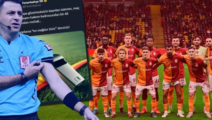 Galatasaray – Başakşehir maçı sonrası Fenerbahçe'den olay paylaşım! 'En mağdur biziz dersiniz!'