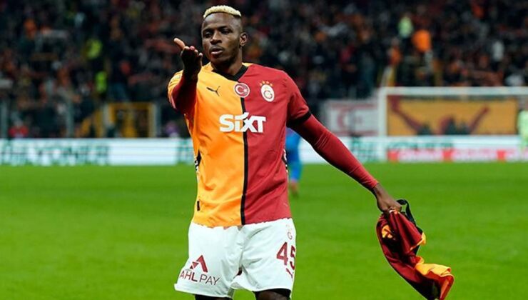 Galatasaray'da Victor Osimhen Süper Lig'deki gol sayısını çift haneye çıkardı!